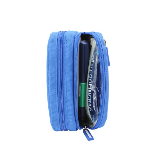 Изотермический пенал для инсулина COOLINGBAG с охлаждающим гелевым пакетом — синий