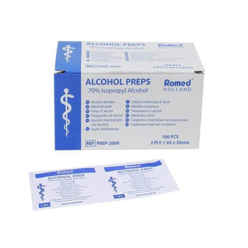 Спиртовые салфетки для инъекций Alcohol Preps 100 шт