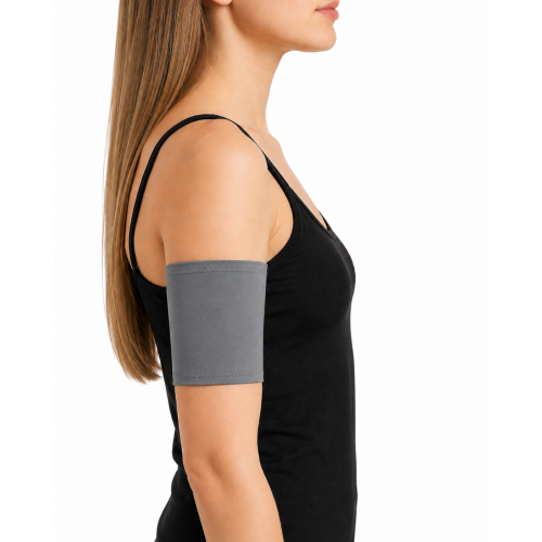 Grey Elastic Protective Armband for Dexcom, FreeStyle Libre and Medtronic CGM Sensors