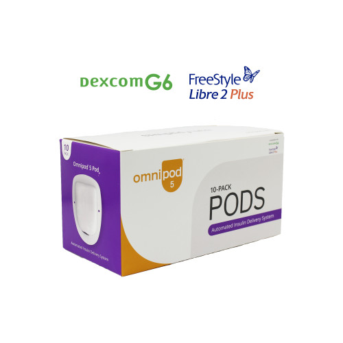 Omnipod 5 Поды (совместимые с Dexcom G6 / FreeStyle Libre 2 Plus) — 10 шт